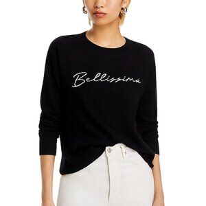 Aqua Bellissima Black Crewneck Cashmere Sweater - Size XS- NWT